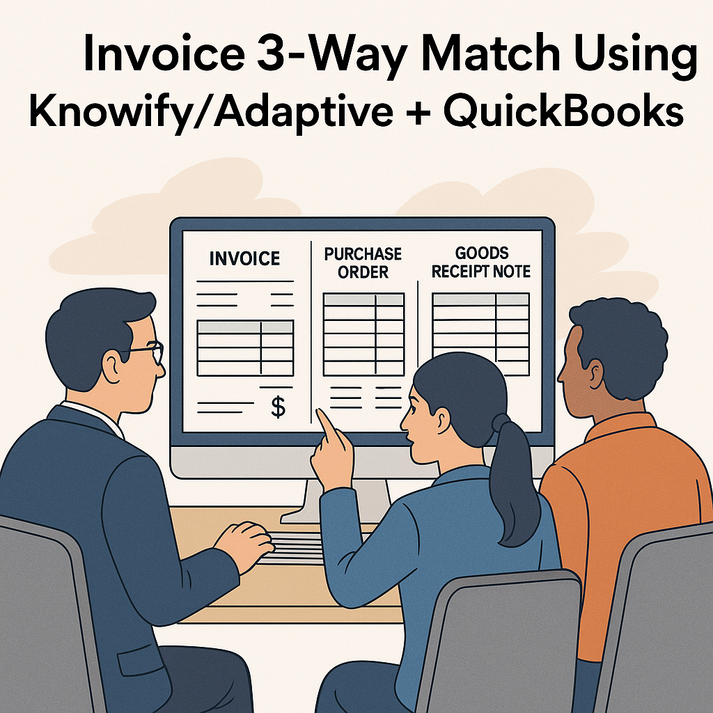 Invoice 3-Way Match Using Knowify/Adaptive + QuickBooks