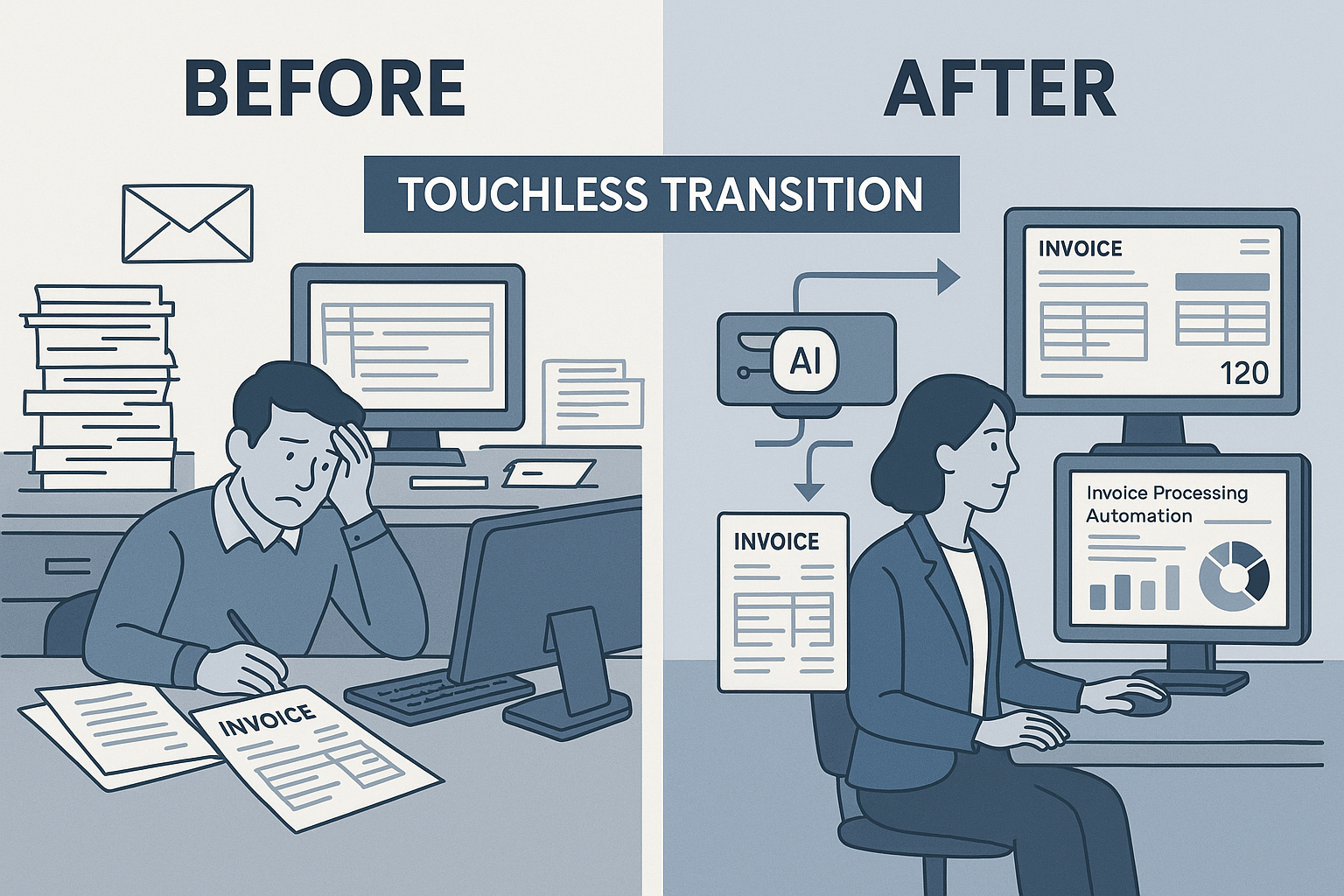 Before/After Storyboards: Visualising ‘No-Touch’ Invoice Journeys